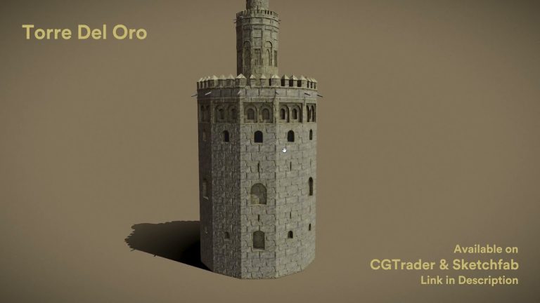 Modelo 3D de la Torre del Oro Sevillana