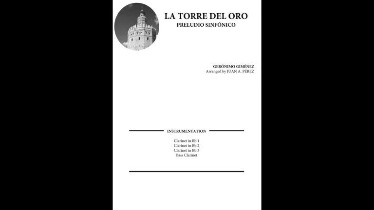 Partitura de clarinete de Torre del Oro, Sevilla